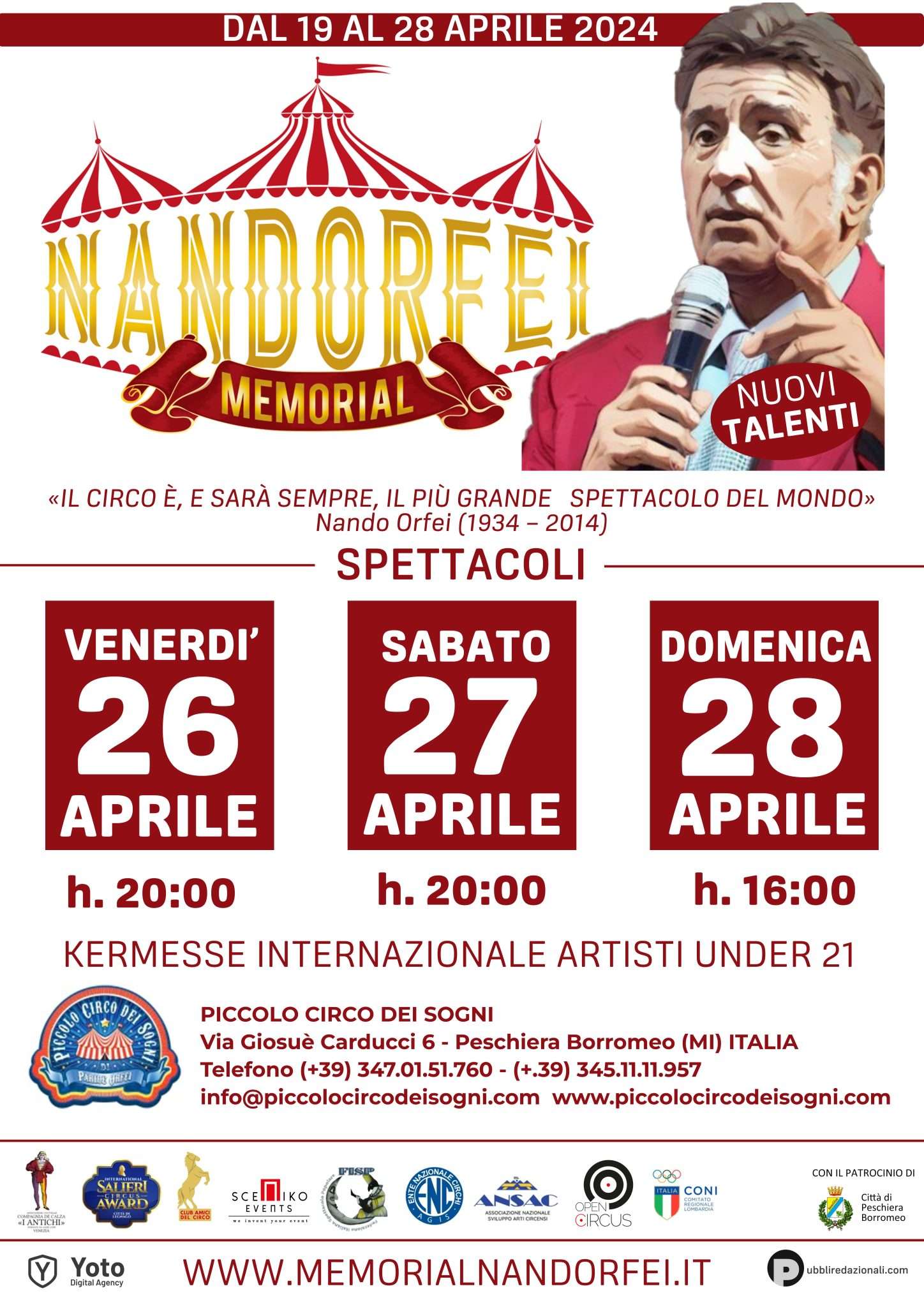 Locandina Memoriale Narndo Orfei Locandina Memoriale Narndo Orfei